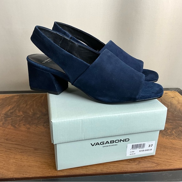 Vagabond Elena Blue Suede Leather Shoes, New in Box, EU Size 37 - Picture 6 of 6